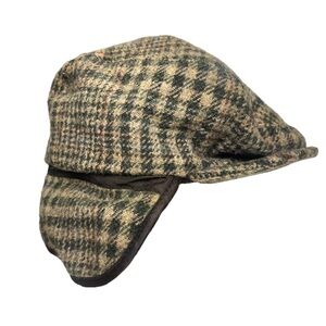Vintage 100% Wool Newsboy Driver Pendleton Multicolor Plaid Wool Cap Hat